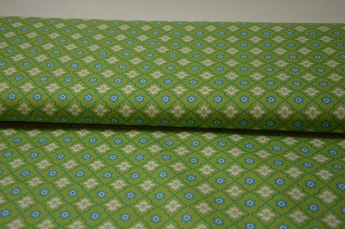 Baumwolle "Sunday" Blumen Muster grün